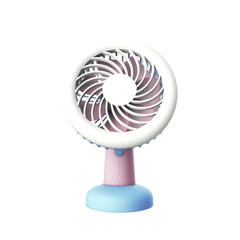 

LED light USB Portable Fan Household Hand-held Portable Ultra-quiet Mini Desk Decoration for home for office