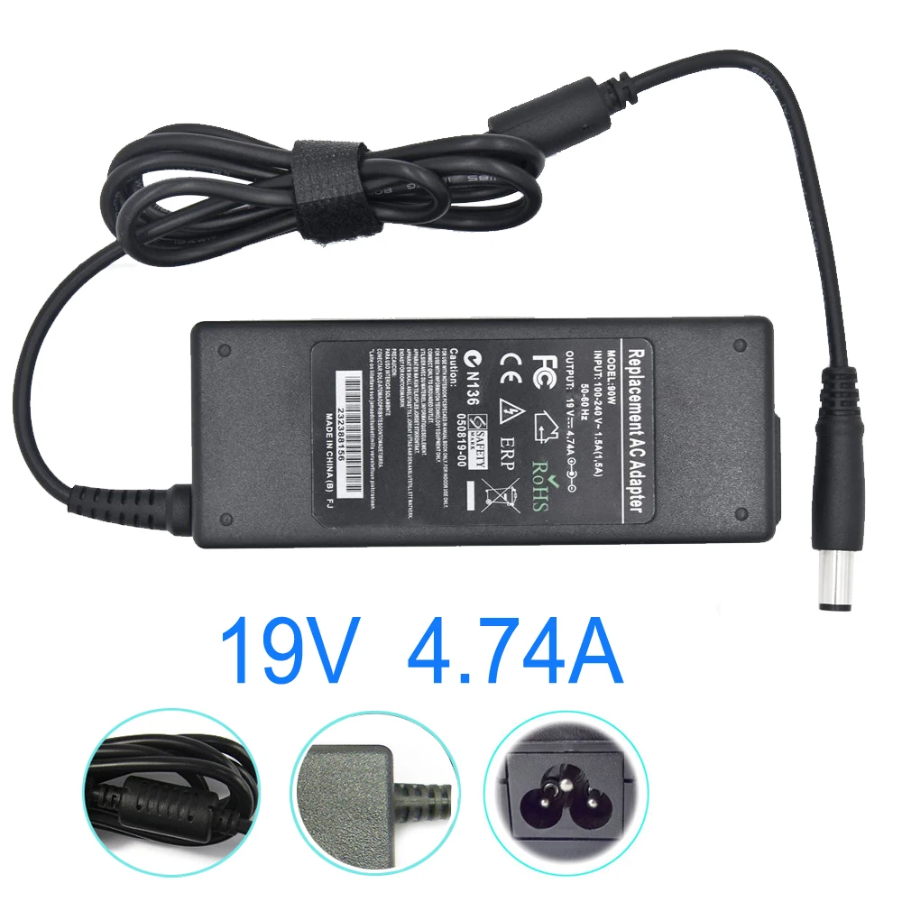 19V 4.74A 7.4*5.0mm AC Notebook Adapter Laptop Power Supply With Power Cord For HP Pavilion DV3 DV4 DV5 DV6 Power Adapter