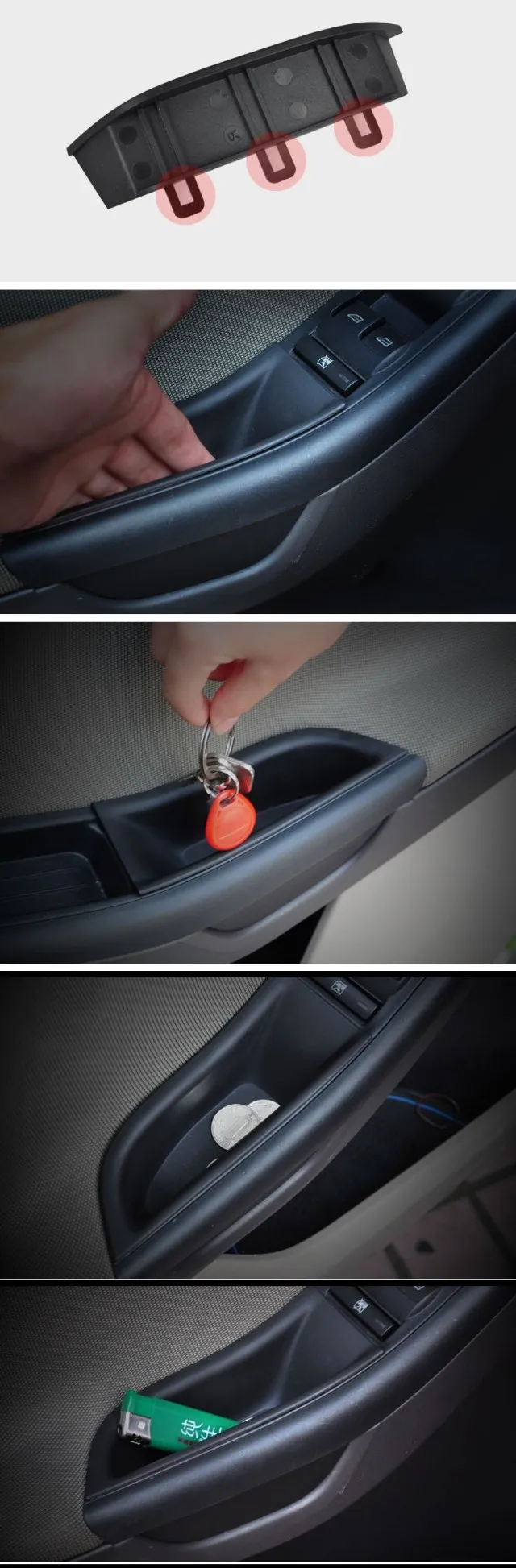 Интерьер автомобиля подлокотник двери хранения Органайзер накладка держатель для Ford Focus 12