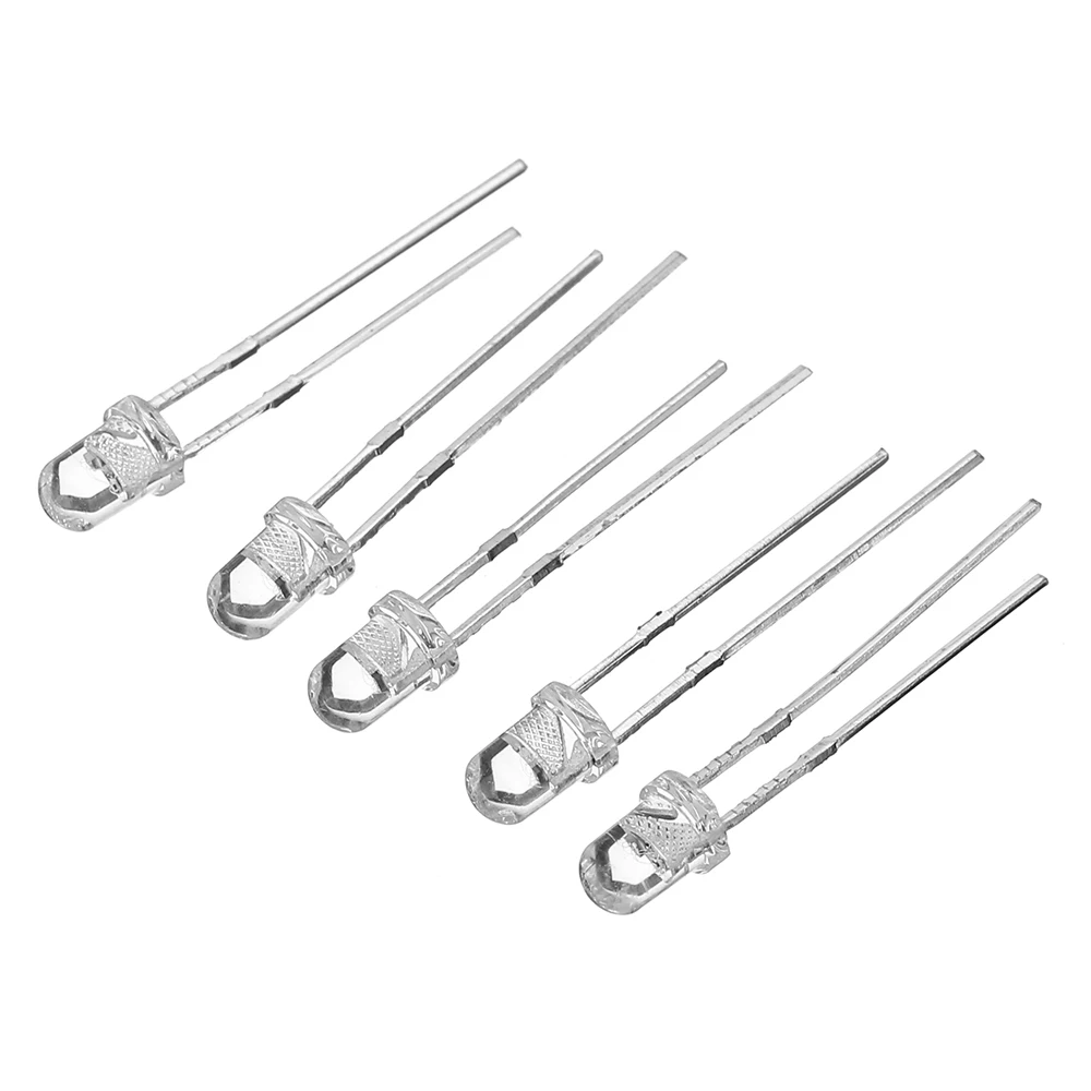 100Pcs F3 3mm Fast Flash RGB Rainbow Multi Color Light Emitting Diode Round LED Full Color