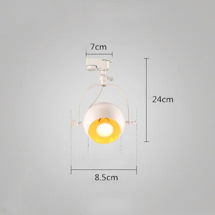 white rail Vintage Ceiling Lights LED Spot Ceiling Lamp Retro loft cloth shop light for kitchen living room Luminaria light fixtures - Цвет корпуса: white rail