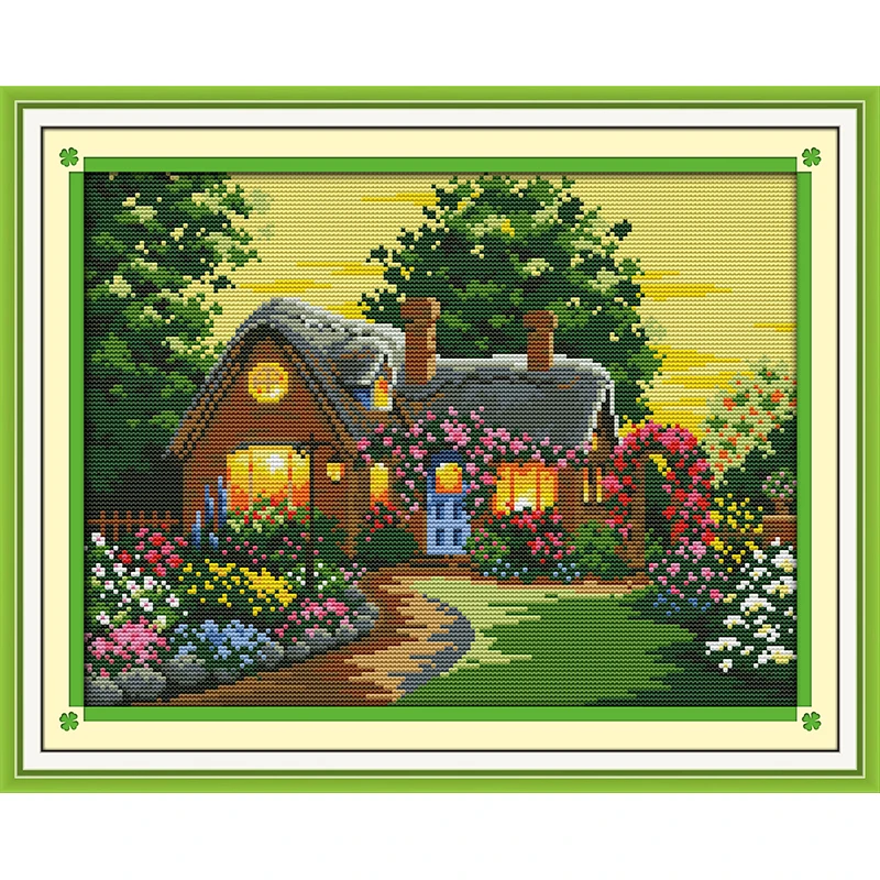 Everlasting Love Suburban House китайский набор крестиков экологичный хлопок 11CT DIY Новогодние