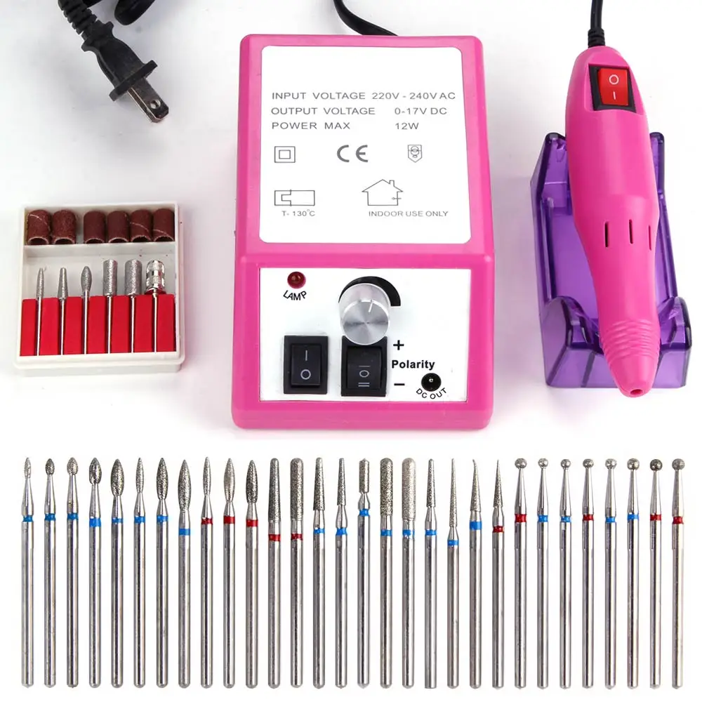 Электрические сверла для ногтей, маникюрный аппарат для педикюра, 30 шт., набор алмазных сверл для ногтей, инструменты для ногтей, фреза, роторные напильники