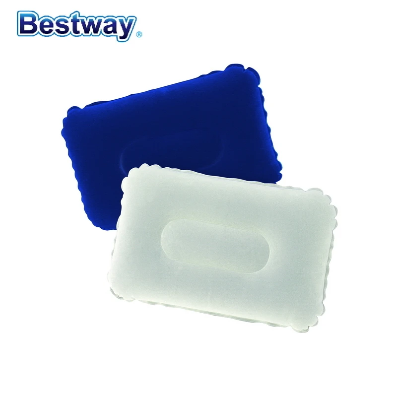 67121 Bestway 4 шт. 42x26x10 см Флокированная воздушная подушка для туризма 16,5 "x 10" x 4 "надувная подушка для дома и кемпинга наружная воздушная подушка