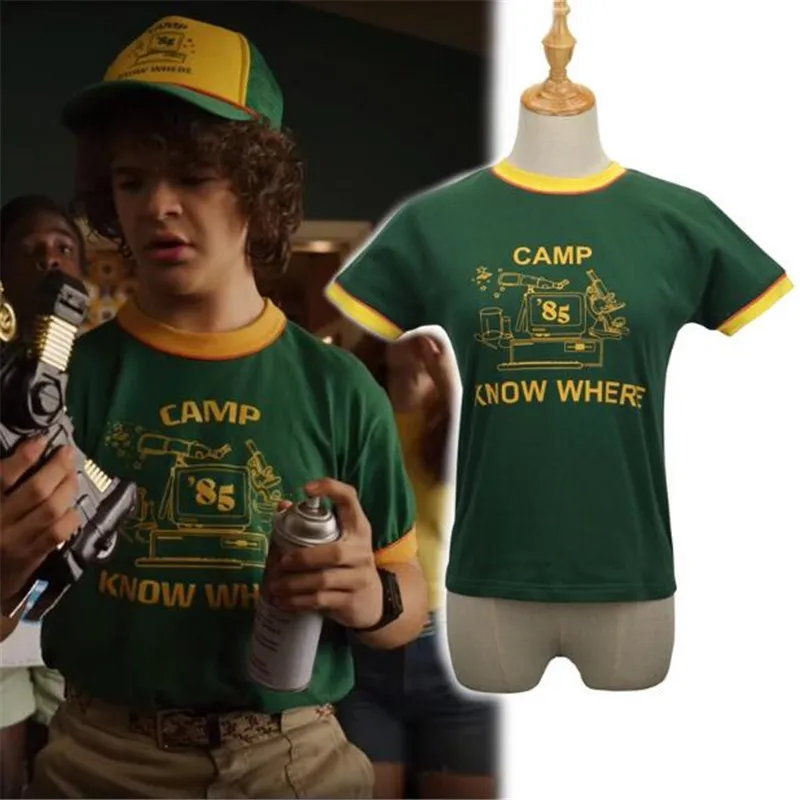 

Movie Periphery Stranger Things Season 3 Cosplay Casual Print T-shirt Personal Baseball Hat Halloween Stage Performance Suit Gif