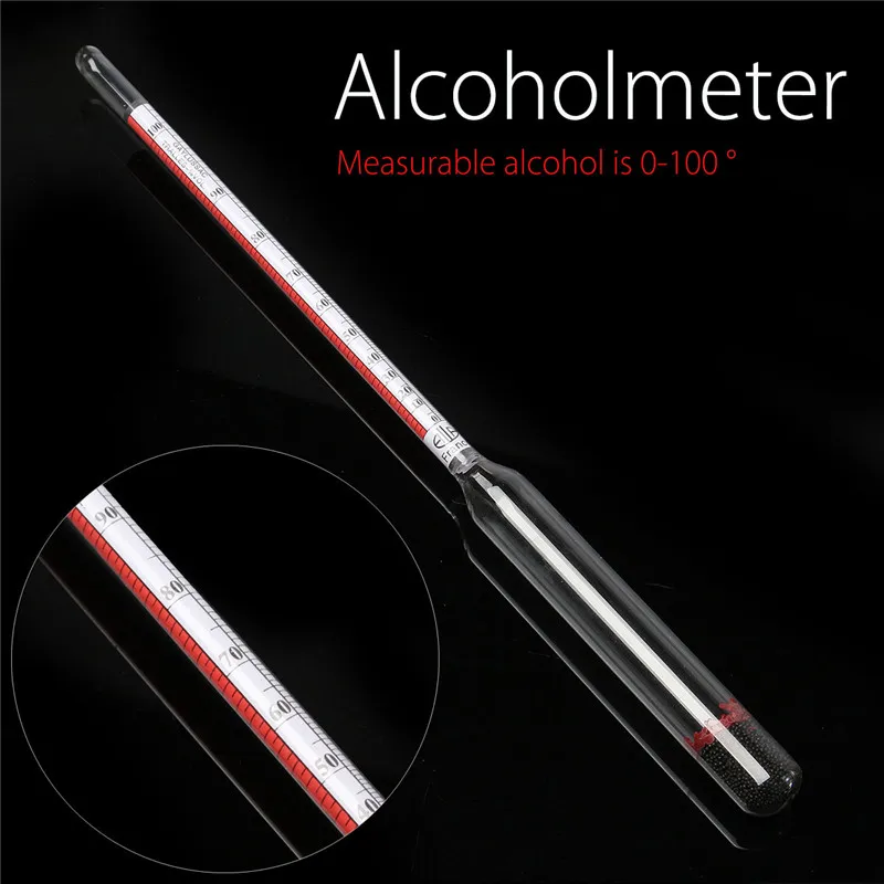 

Alcohol Meter AlcoholMeter With Hydrothermograph For Distiller Alcohol Hydrometer Alcoholmeter Set 0 to 100% Wine Meter Tester