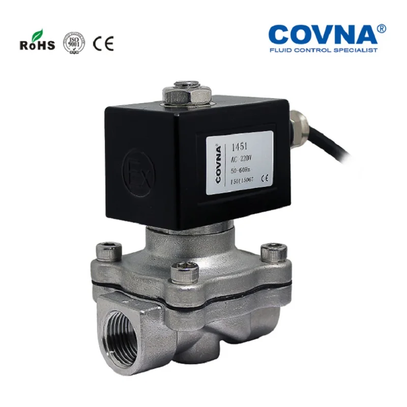 DC24v DN50 2 ''нормально замкнутый Stianless Сталь взрывозащищенный Соленоидный клапан PN16