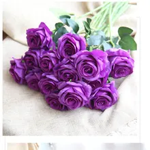 1 pc Decorativas Falso Artificial Flor Rosa Buquês de flores de Casamento Decoração DIY Casa Decoração para Festa de Aniversário Do Festival