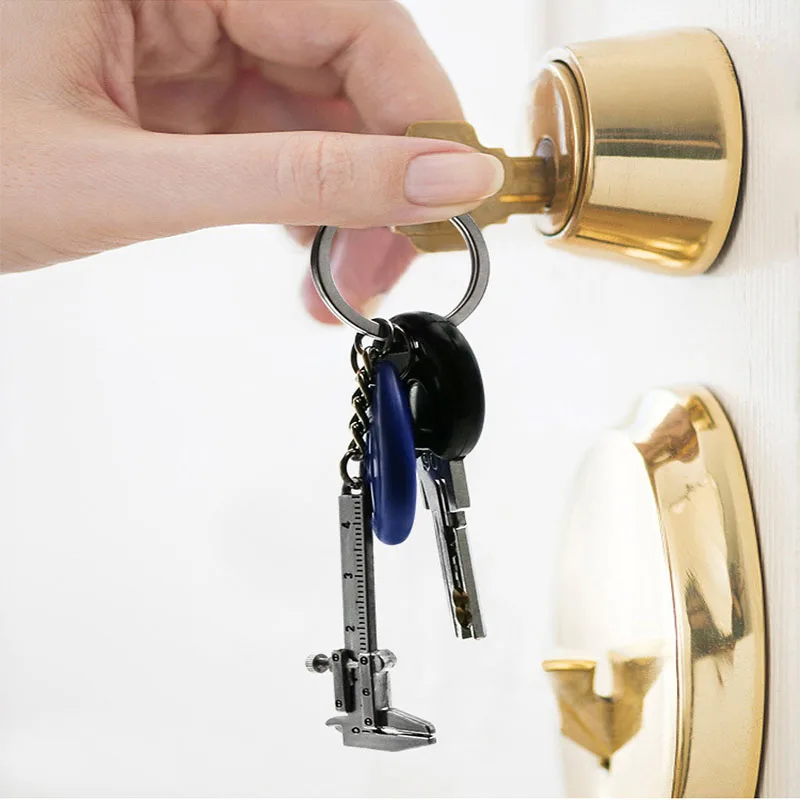 Zinc alloy micro штангенциркуль брелок инструмент для измерения внешнего диаметра и внутренним диаметром 4 см в диаметре