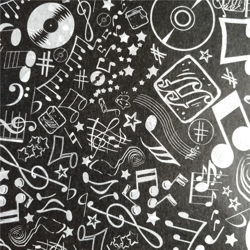 us 45 0 120pcs black white musical notes wrapping tissue paper for music party decoration free shipping in craft paper from home garden on paper with music notes