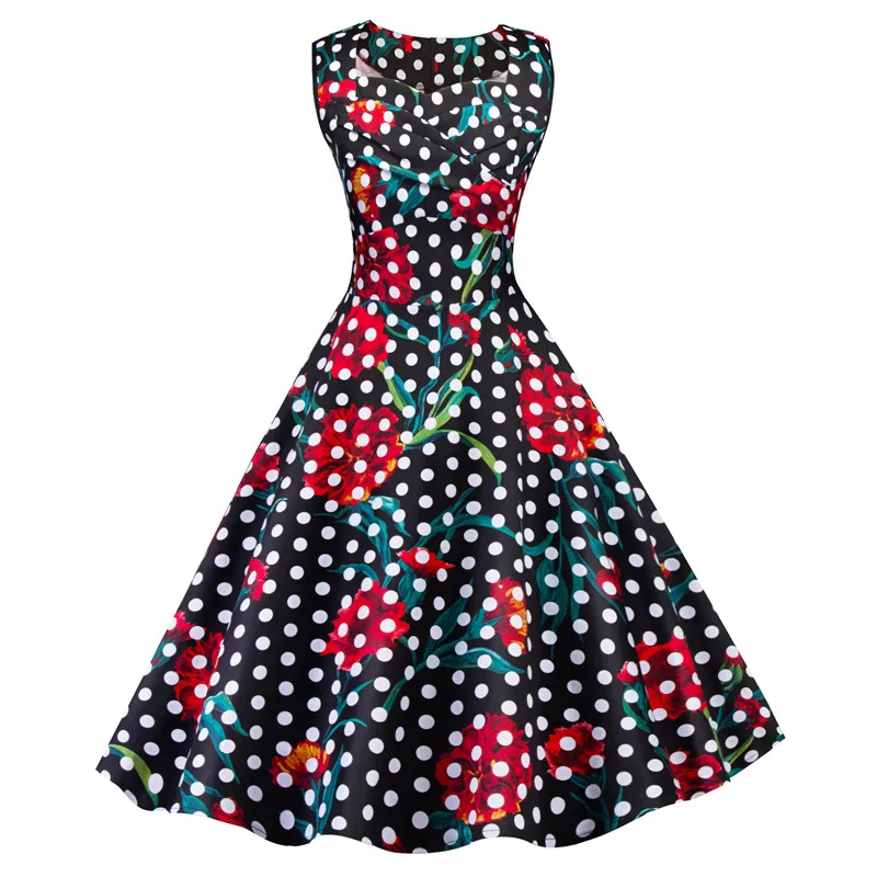 

High quality Fashion women new summer party tank dress printing sleeveless V collar evening Slim Vintage Staight club dresses