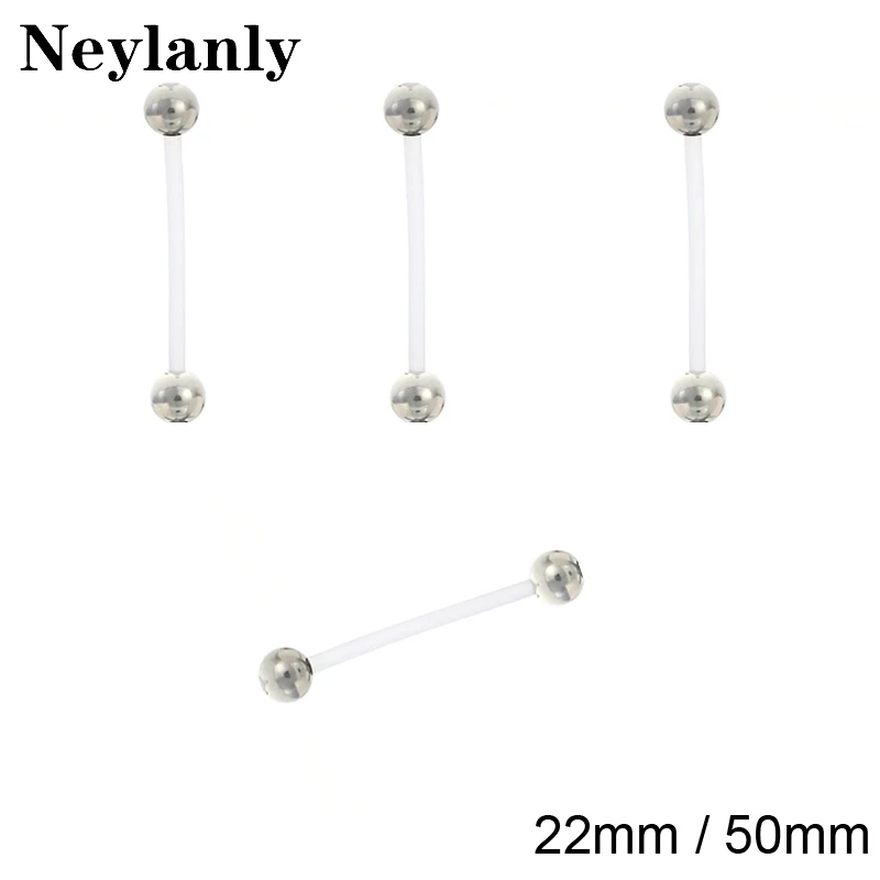 

10PCS PTFE Bio Flex 14g Navel Piercing Pregnant Belly Ring Clear Pregnancy Belly Ring belly button piercings Fashion Women B0012