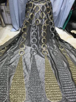 

JIANXI.C-168888 embroidered tulle mesh lace fabric with sequins fashion african net lace fabric