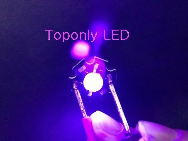 

395-410nm 1w high intensity germicidal ultraviolet led diode lamp UV nail gel curing bulb water purify lighting bead 1000pcs/lot