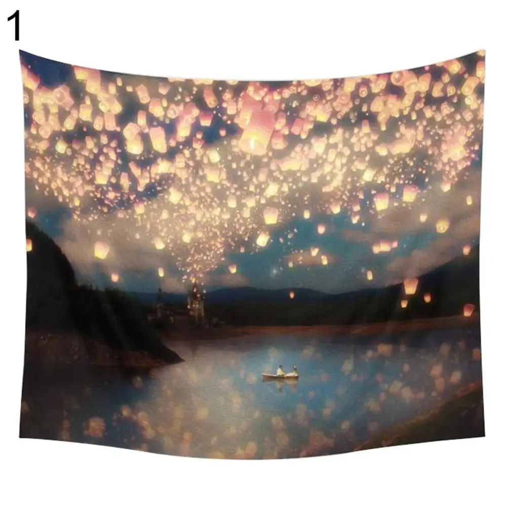 

200cm x 150cm Lantern Sunrise Wall Hanging Tapestry Blanket For Living Room Bedroom Table Cover Beach Towel Drop Shipping