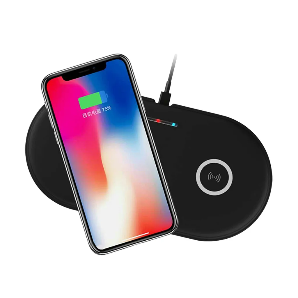 

Qi Wireless 2in1 7.5W Fast Charger Charging Holder Pad Dock Stand for Apple Watch Series 4 40/44mm for iPhone X/XS /XS MAX/XR