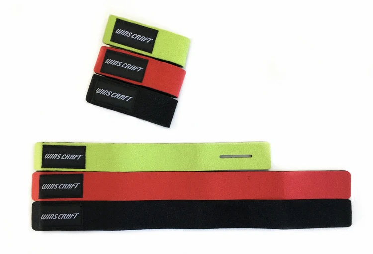 

FUNADAIKO 2pcs/pack Wrist guard printed fishing rod and loop Strap elastic Fishing Rod Strap Fishing Rod Belt