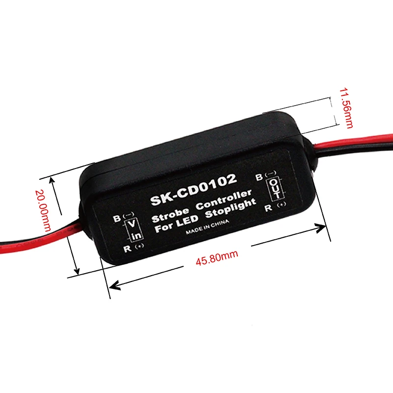 LED Car Lights Flash Strobe Controller Flasher Module For Car LED Brake Stop Light Lamp CD0102 12V/24V Short Circuit Protection