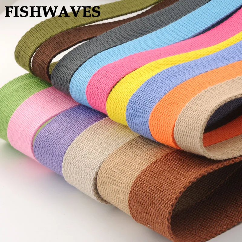 

FISHWAVES 20MM 5 Yards/lot Colorful Canvas Cotton Ribbon Belt Bag Webbing/label ribbon/Bias binding Tape Diy Craft Accessories