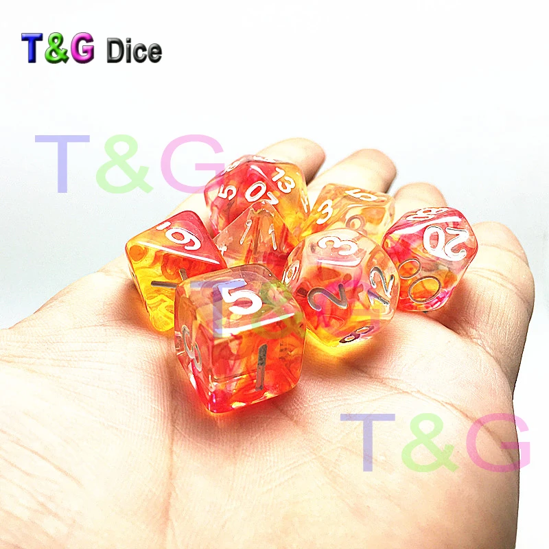 

Brand New Nebula Volcano Flame Dice,Dnd Dice Set of D4 D6 D8 D10 D10% D12 D20,7pcs Smoke Dies for Dnd Rpg Board Game