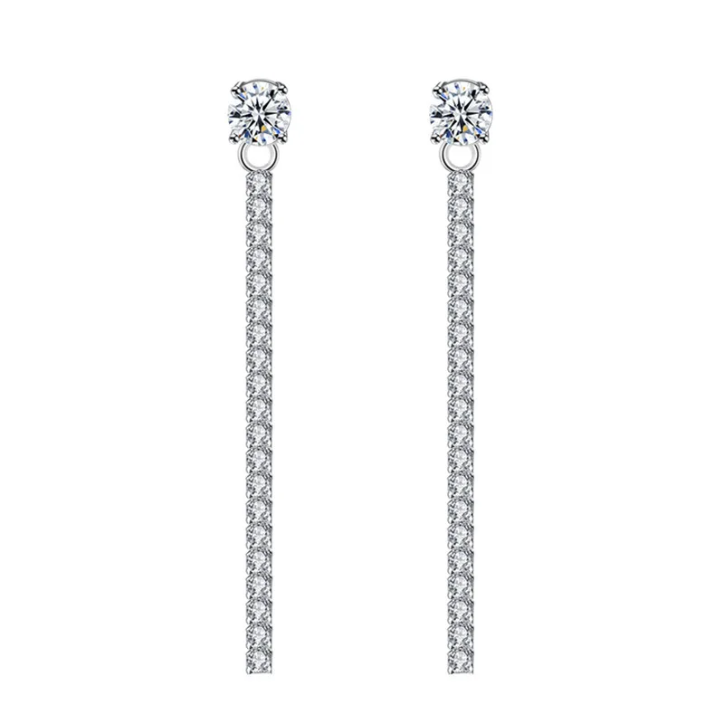 

100% 925 sterling silver imitation pearl crystal ladies`stud earrings jewelry women female gift drop shipping Anti allergy
