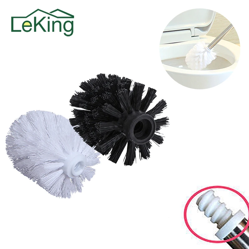 LeKingUniversalReplacementToiletBrushHeadHolderWhiteBlackCleanSpareTools