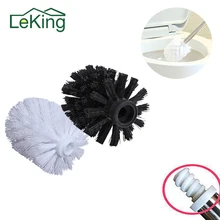 LeKing reemplazo Universal cabeza de escobilla de baño titular blanco negro limpio herramientas de repuesto Toiletborstel accesorios de baño de casa