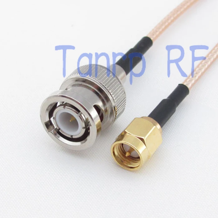 

1PCS RG316 extension cable 3feet BNC male plug to SMA male plug RF adapter connector 1M Pigtail coaxial jumper cable