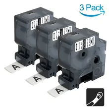 19 мм Совместимость для DYMO 18057 носорог промышленный термоусадочными трубками, 3/4 дюймов для DYMO носорог 4200 5200 6000 ярлык производителей по 3 предмета в комплекте