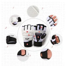 Взрослые дети бокс gloveshalf-палец тхэквондо fightingboxing перчатки для спарринга борется бой Бокс leathergloves