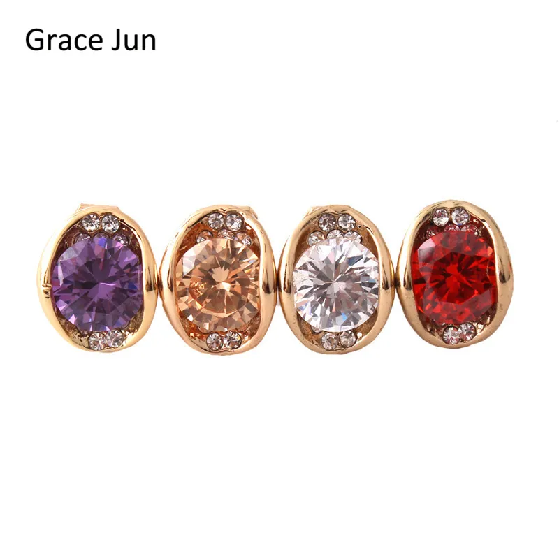 Серьги клипсы женские круглые с фианитом 4 цвета|clip on earrings|clip onclip earrings rhinestone |