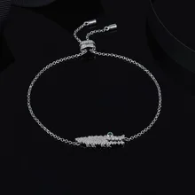 MeiBaPJ AAA циркон личности белый крокодил браслет для женщин S925 Серебряный Модный браслет Изящные Вечерние ювелирные изделия