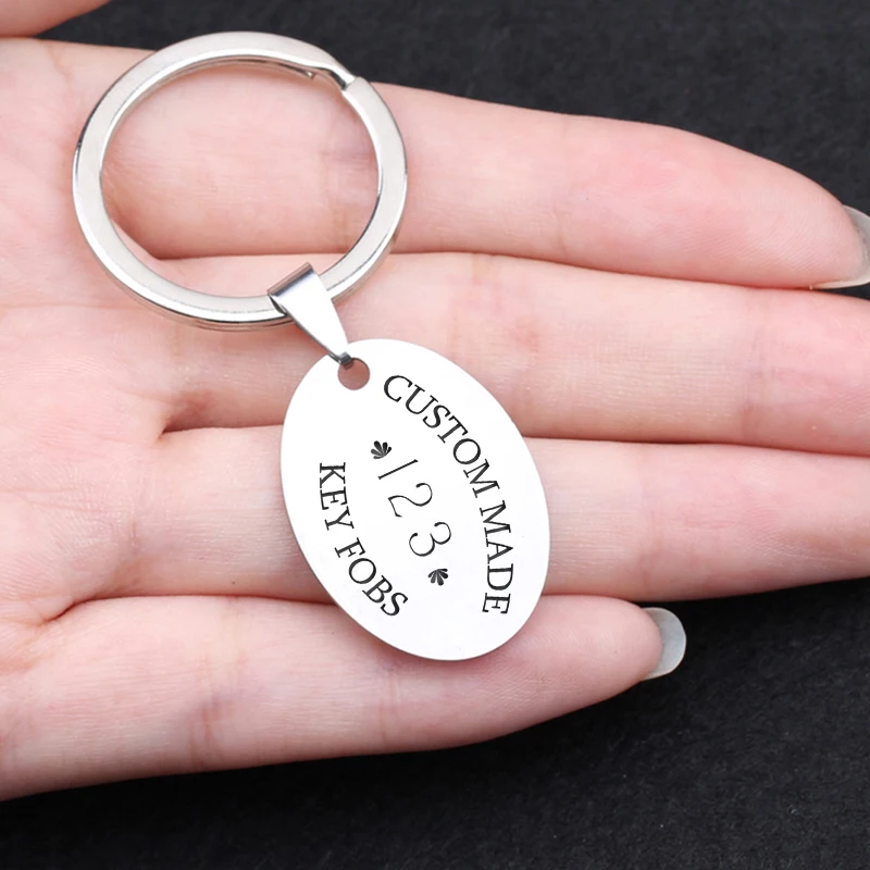 Chains Copper Rectangle hotels guest house Personalised Key Fobs Rings Tags 