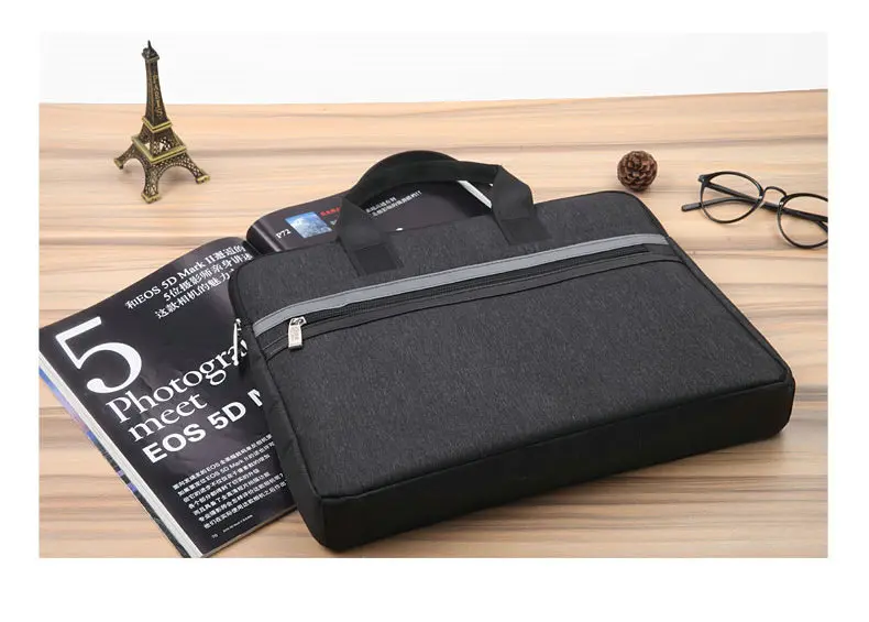 Модные Портативный мужская сумка документов Бизнес Портфели сумка на молнии A4 файл мешок Водонепроницаемый Футляр для документов