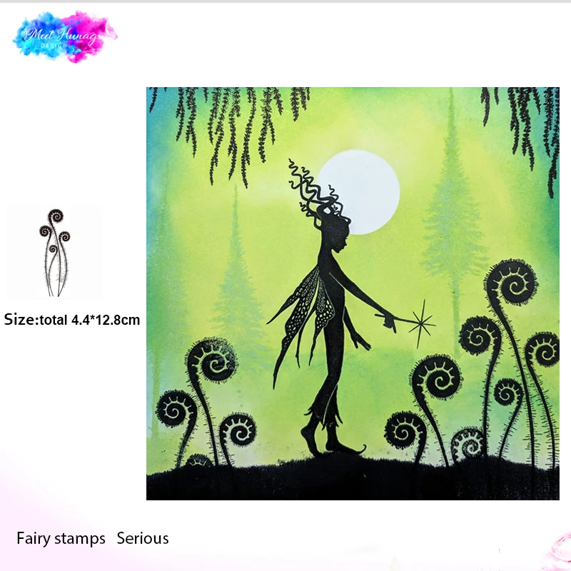 

fairy fern heads Silicone Transparent Rubber Stamp background clear Stamps DIY Scrapbooking card making