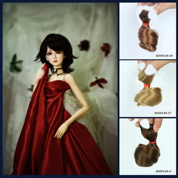 

Allaosify 15*100cm Multicolor Gold brown black silver 1/3 1/4 1/6 High temperature wire wig BJD hair for doll free shipping