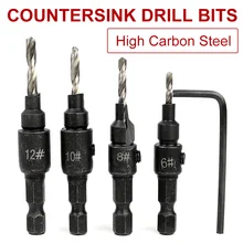 4pcs/lot Countersink Drill Bit Drill Press Set Reamer Woodworking 5 Flute Chamfer Carpentry DIY 4pcs/lot Countersink Drill Bit Drill Press Set Reamer Woodworking 5 Flute Chamfer Carpentry DIY