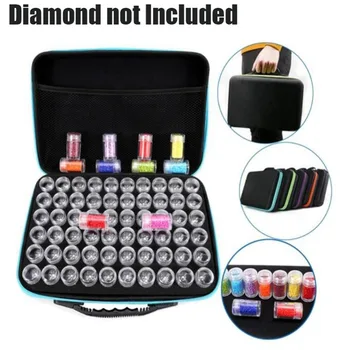 

60 Grid Diamond Storage Box Portable Essential Oil Storage Bag Embroidery Kit Case Bottles Case Container Diamond Painting Bag