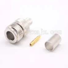 N Женский обжимной для 50-5 RG6 5D-FB LMR300 кабель радиочастотный коаксиальный разъем