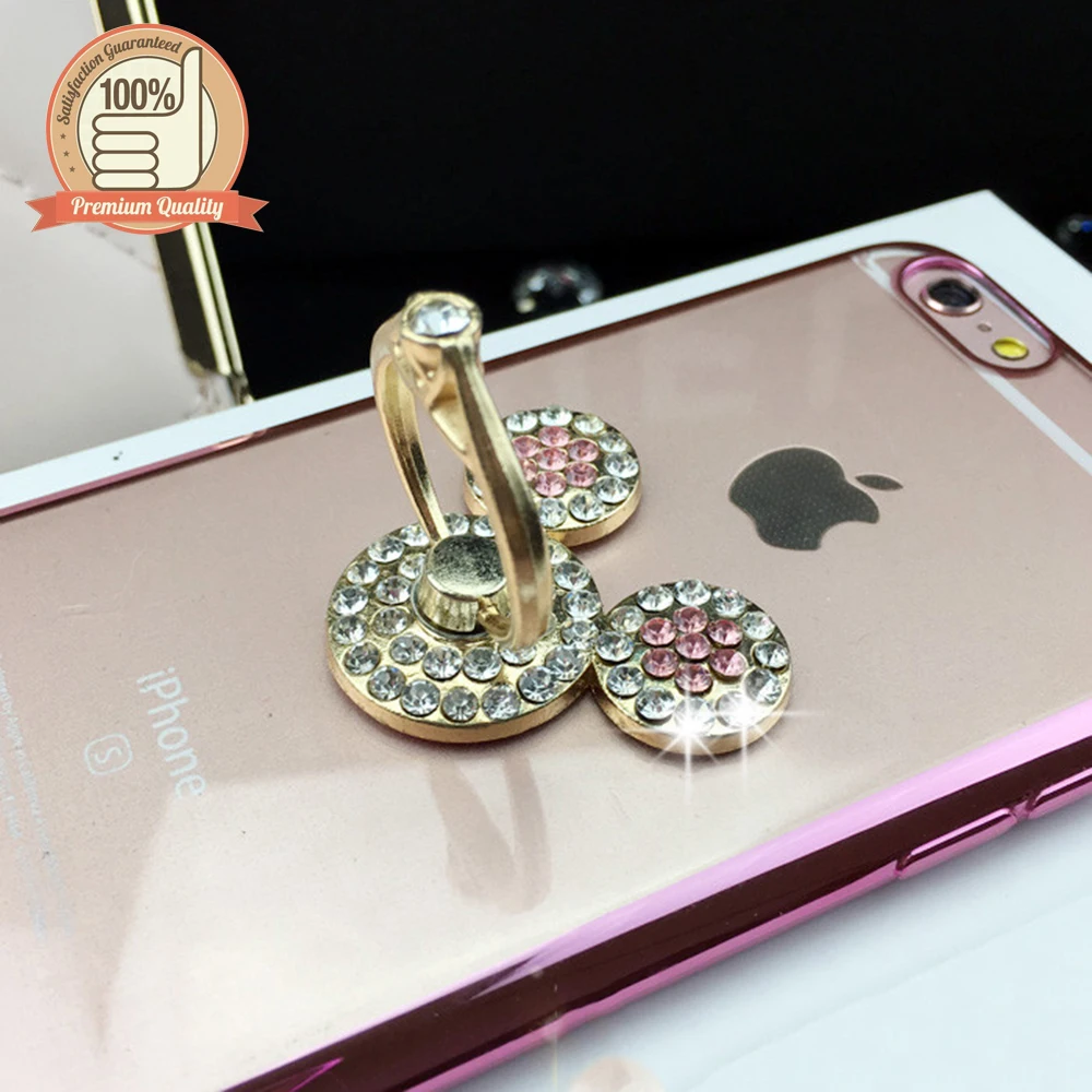 50Pcs Ring Holder Diamond Finger Grip Stent For IPhone Samsung Huawei