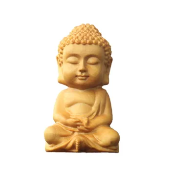 

Woodcarving Crafts Buddha statue Ornaments Tathagata gift Handle pieces sculpture statue Decorations
