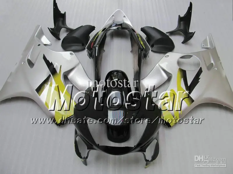 

Injection Molding for HONDA CBR 600 F4i fairings 01 02 03 CBR600 F4i 2001 2002 2003 silver black fairing D47