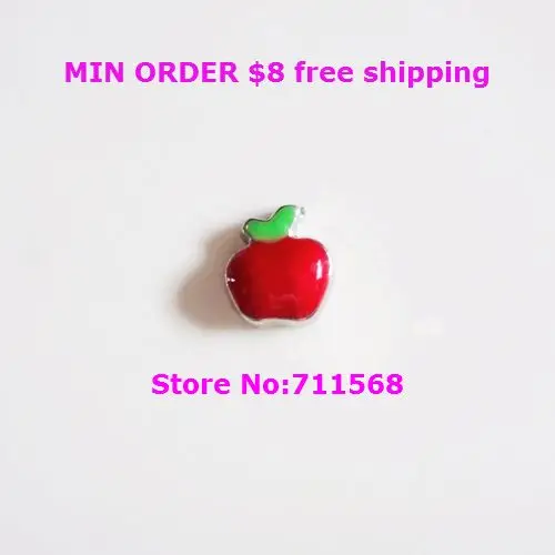 

Red Apple Floating Charms Apple Italian Charm Pendant For Friut Floating Locket Accessories