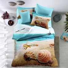 Lai Yin Sun Лидер продаж 3D пододеяльник наборы, включая пуховое одеяло наволочки 3D постельные принадлежности набор 2 или 3 шт 3D морские раковины