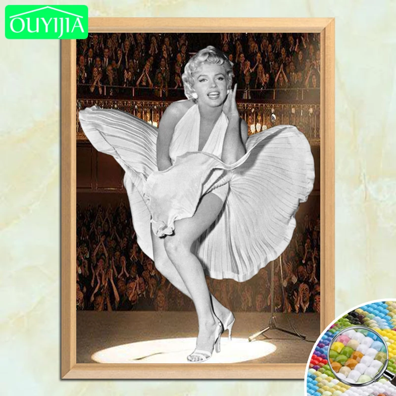 マリリン モンロー風アップスカートクラシックショット 5d Diy のダイヤモンド塗装フル平方ダイヤモンド刺繍販売モザイク絵画 Diamond Painting Cross Stitch Aliexpress