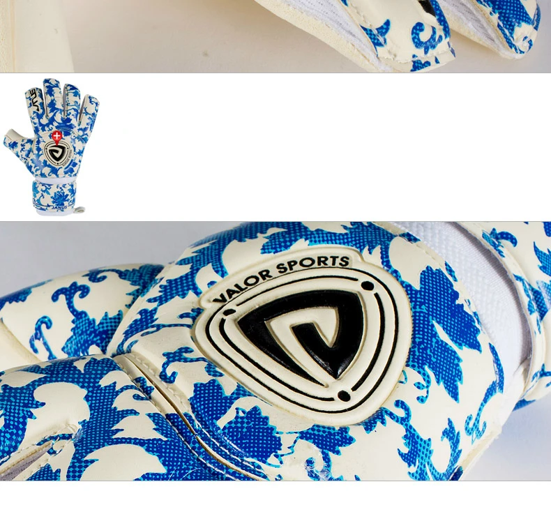Профессиональные футбольные перчатки вратаря унисекс с защитой от пальцев Рукавицы поддержка запястья 4 мм уплотненные латексные футбольные перчатки