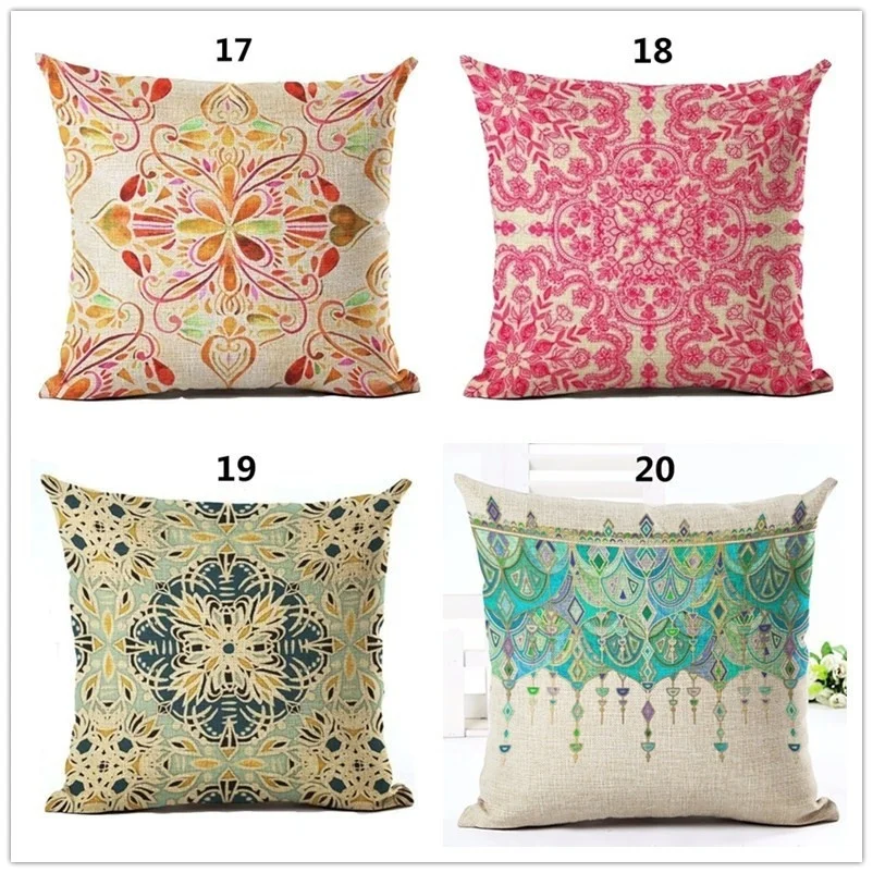 Antique Style Geometric Pattern Decorative Pillow Cover Cushion Cover Pillow Case Home Decor