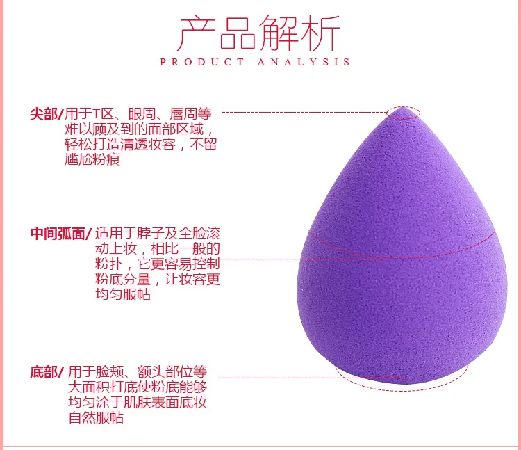 Подходит для лица в форме капли губка косметический спонж красота легкий Пекарский порошок 3D хайлайтер BB& cс кремы Макияж инструмент MISS ROSE