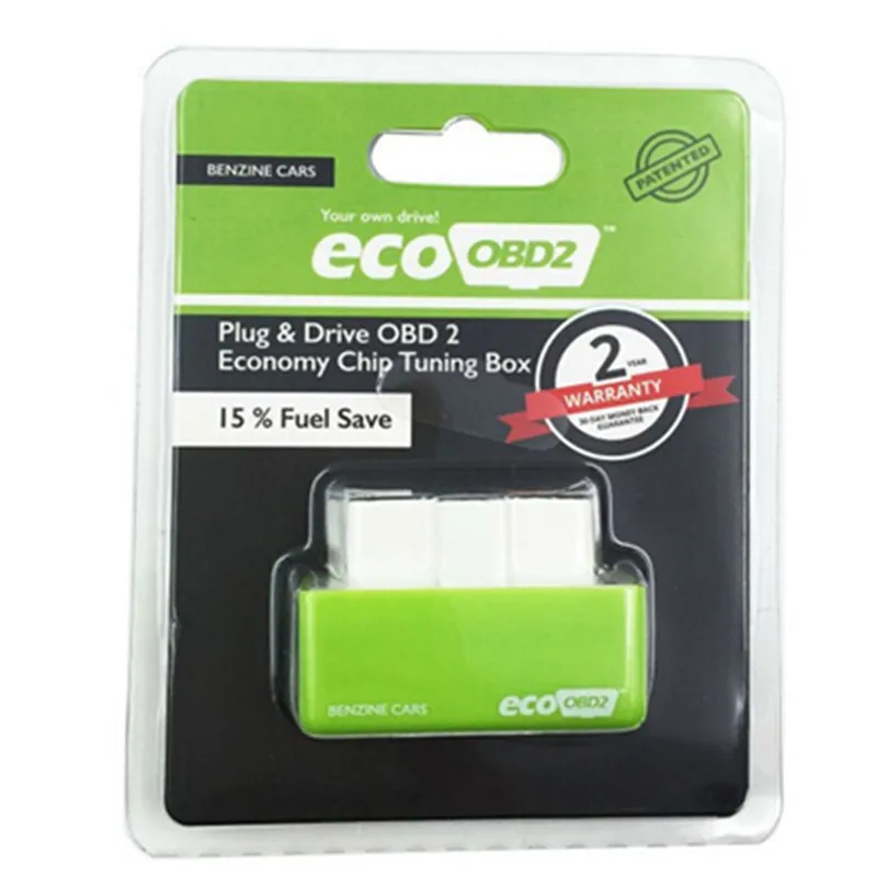 100 шт./лот DHL Бесплатная EcoOBD2 для дизельных/бензин чип-тюнинг автомобиля коробка подключи и Драйв меньше топлива и ниже выбросы загрязняющих