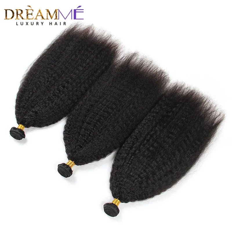 Dreamme queen кудрявые Прямые Натуральные пучки волос индийские волосы Remy 1 шт. только 12